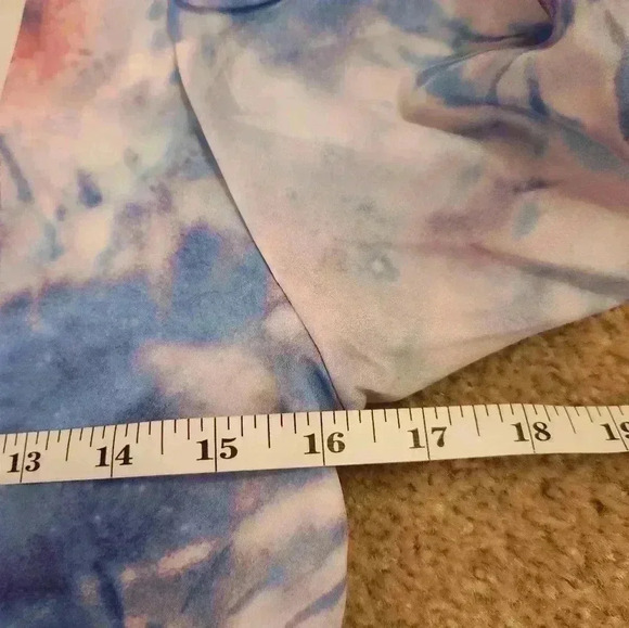 Tie Dye Purple Blue Sunday Up Dress Size M Mini Short Sleeved Dress #Z573 - Picture 5 of 5